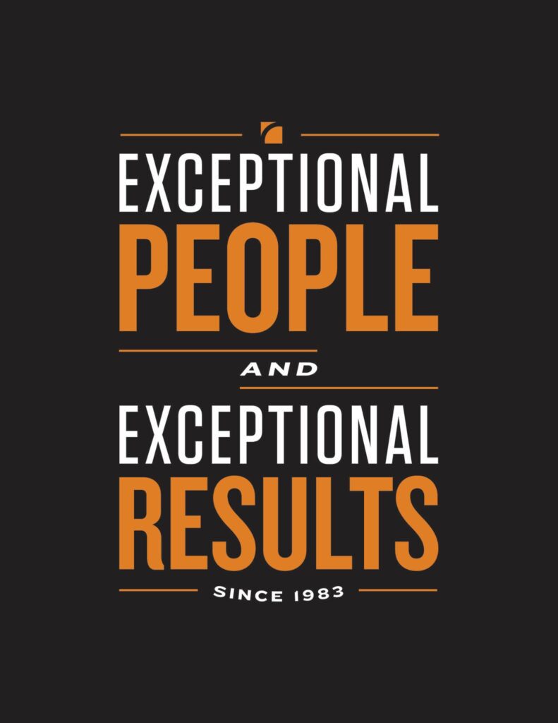 exceptional people and exceptional results poster